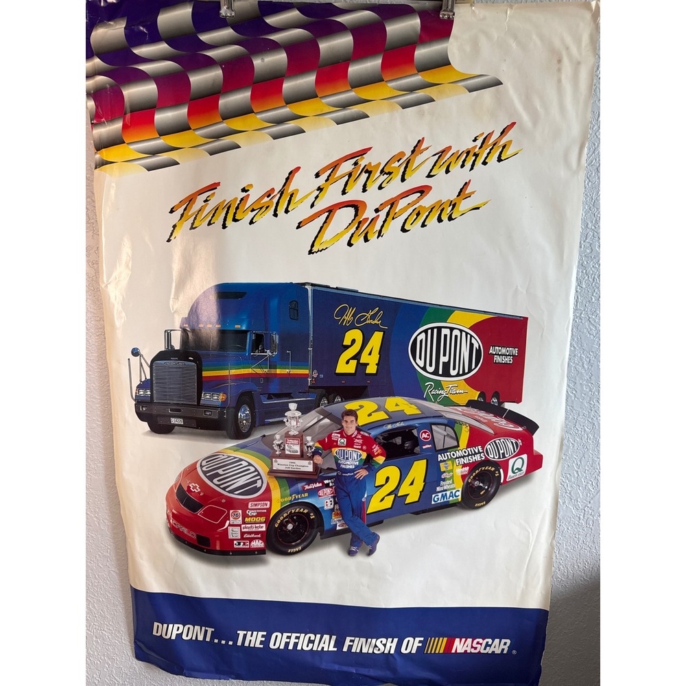 Vintage Jeff Gordon NASCAR DuPont #24 Poster 1995 Winston Cup Champion Fair